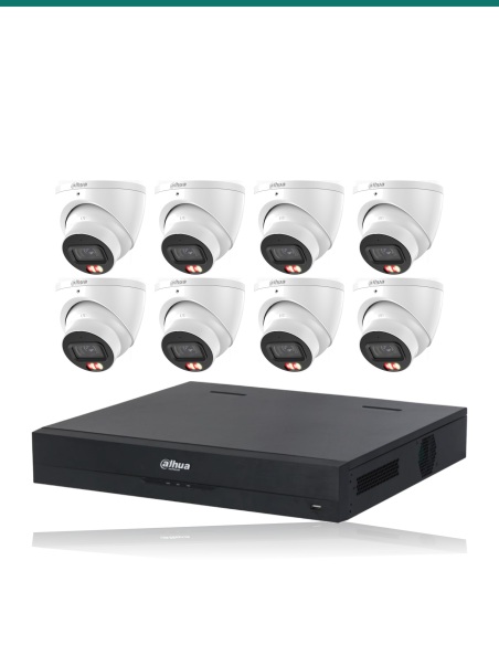 Dahua 8MP Dual Light 4K Kit — 8× HDW3867EM-S-IL-ANZ + 8CH NVR4108HS-8P-AI/ANZ