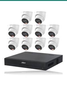 Dahua 10× HDW3867EM-S-IL-ANZ + 16CH NVR kit. Product shot may differ from the actual product.