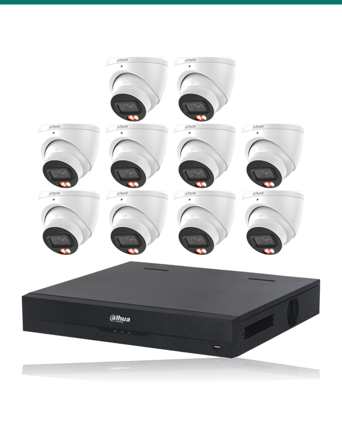 Dahua 10× HDW3867EM-S-IL-ANZ + 16CH NVR kit. Product shot may differ from the actual product.