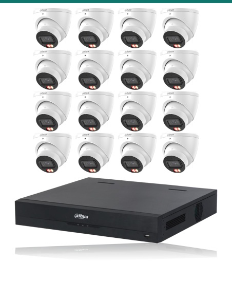 Dahua 8MP Dual Light 4K Kit — 16× HDW3867EM-S-IL-ANZ + 16CH NVR4216-16P-AI/ANZ