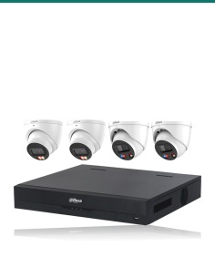 Dahua 2× HDW3867EM + 2× white TiOC + 8CH NVR kit. Product shot may differ from the actual product.