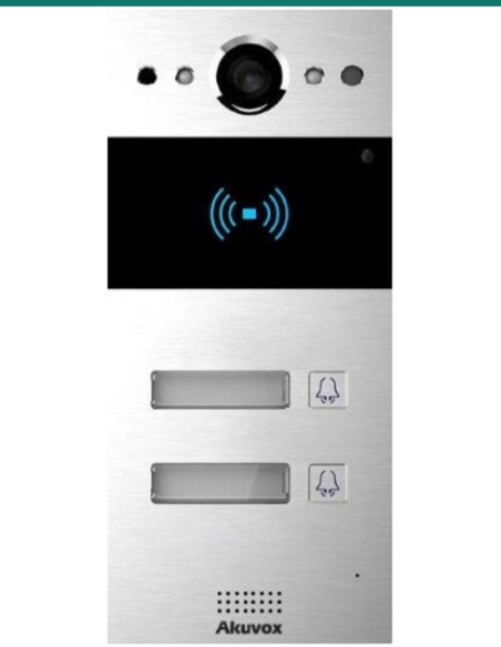 Akuvox R20B 2-Button SIP Video Door Phone — AK-R20B2BONWALL