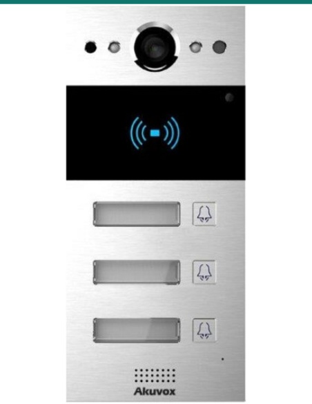Akuvox R20B 3-Button SIP Video Door Phone — AK-R20B3BONWALL