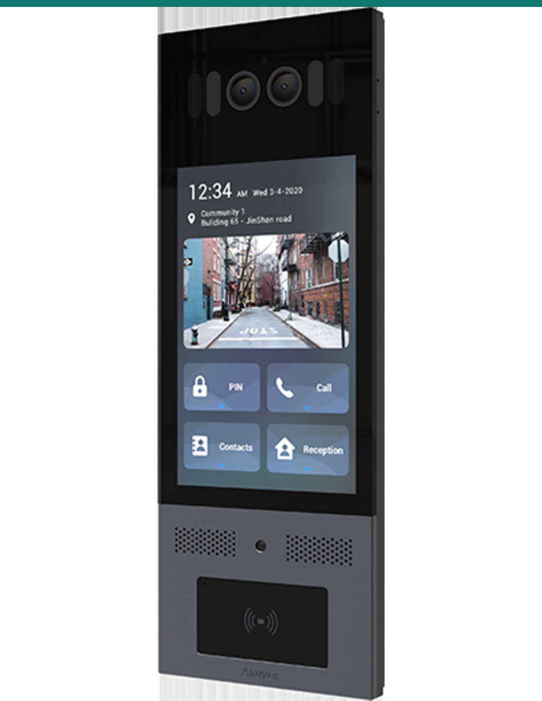 Akuvox X915S three-quarter view