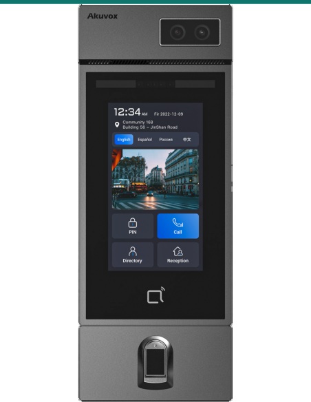 Akuvox S535 5″ Facial Recognition Door Phone with Fingerprint — AK-S535-F-KIT