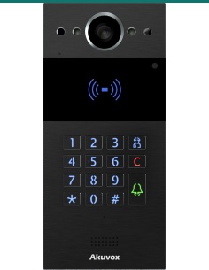 Akuvox R20K black SIP video door phone with keypad and card reader