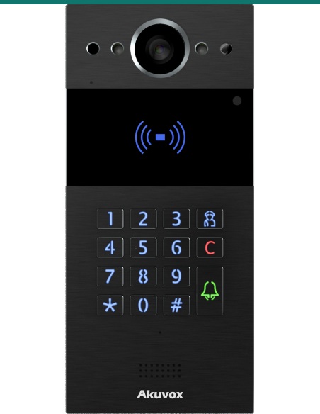 Akuvox R20K Black SIP Video Door Phone with Keypad — AK-R20K-BLACK