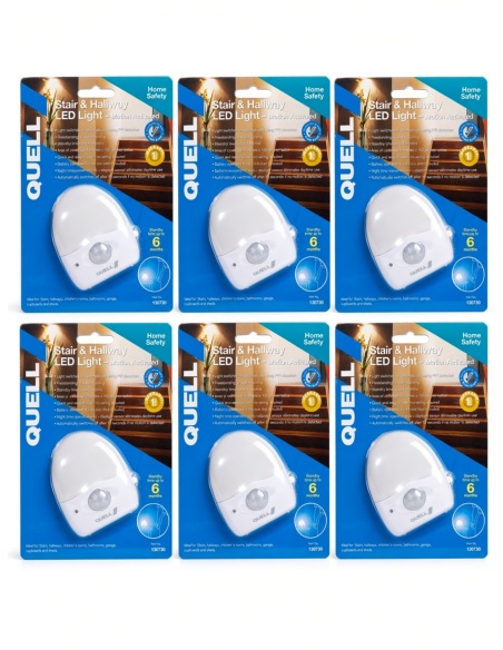 Quell 130730 stair and hallway LED night light 6-pack
