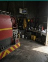 RFS brigade shed install — 24SECCAB cabinet with monitor and NVR at the back of the shed