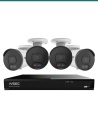 IVSEC IVNR8-8000-2T 8-channel NVR with four IVNC-850B 8MP AI bullet cameras