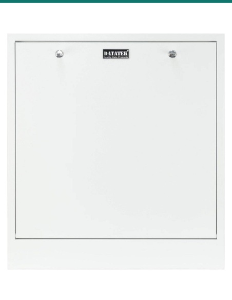 Datatek 24SECCAB white wall-mount CCTV cabinet, dual locks