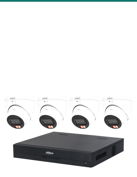 Dahua 8MP Dual Light 4K Kit — 4× HDW3867EM-S-IL-ANZ + 8CH NVR4108HS-8P-AI/ANZ