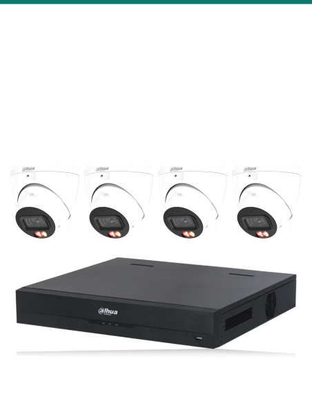 Dahua 8MP Dual Light 4K Kit — 4× HDW3867EM-S-IL-ANZ + 8CH NVR4108HS-8P-AI/ANZ