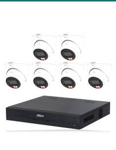 Dahua 6× HDW3867EM-S-IL-ANZ + 8CH NVR kit. Product shot may differ from the actual product.