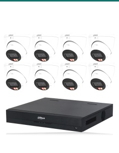 Dahua 8× HDW3867EM-S-IL-ANZ + 8CH NVR kit. Product shot may differ from the actual product.