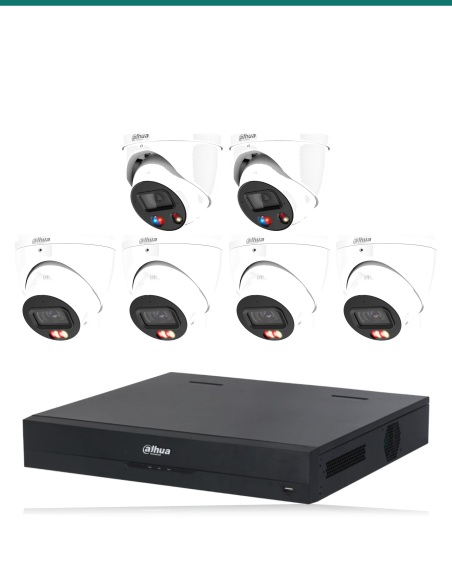 Dahua 8MP Dual Light + TiOC 4K Kit — 4× HDW3867EM + 2× HDW3849H + 8CH NVR