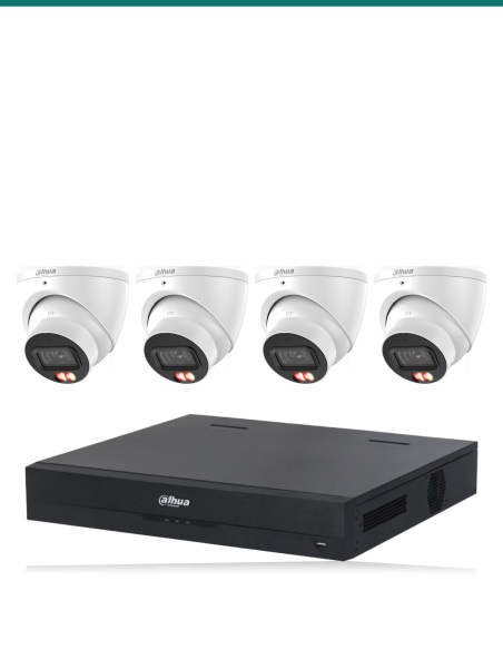 Dahua 8MP Dual Light 4K Kit — 4× HDW3867EM-S-IL-ANZ + 8CH NVR4108HS-8P-AI/ANZ