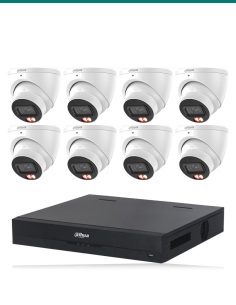 Dahua 8× HDW3867EM-S-IL-ANZ + 8CH NVR kit. Product shot may differ from the actual product.