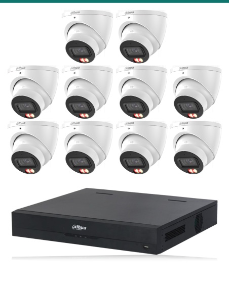 Dahua 8MP Dual Light 4K Kit — 10× HDW3867EM-S-IL-ANZ + 16CH NVR4216-16P-AI/ANZ