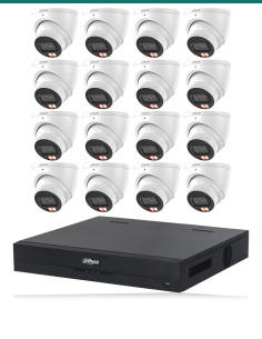 Dahua 16× HDW3867EM-S-IL-ANZ + 16CH NVR kit. Product shot may differ from the actual product.