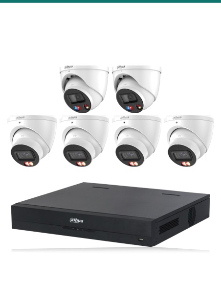 Dahua 8MP Dual Light + TiOC 4K Kit — 4× HDW3867EM + 2× HDW3849H + 8CH NVR