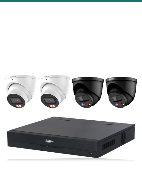 Dahua 8MP Dual Light + Black TiOC 4K Kit — 2× HDW3867EM + 2× HDW3849H-BLK + 8CH NVR