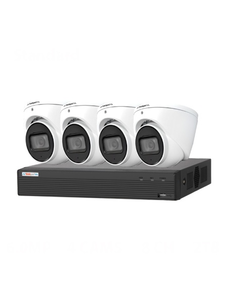 Watchguard LA Series 8 Channel 6MP AI CCTV Kit with 4 Turret Cameras - NVRKIT-LA860-4C