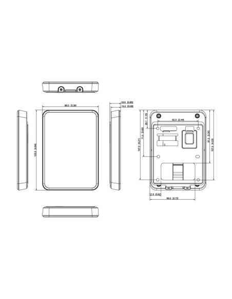 VIP Vision AC-W Series Card Reader (Square) - AC-WRA-C
