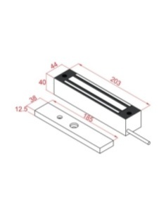Watchguard Outdoor Surface Mount Magnetic Lock with Lock MAGLOC200S 2