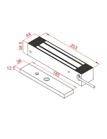 Watchguard Outdoor Side Mount Magnetic Lock with MAGLOC200G