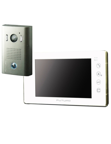 Futuro Video Door Intercom Kit White With Memory Surface Mount CP4 Camera