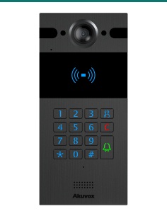 Akuvox R25K black door phone — front