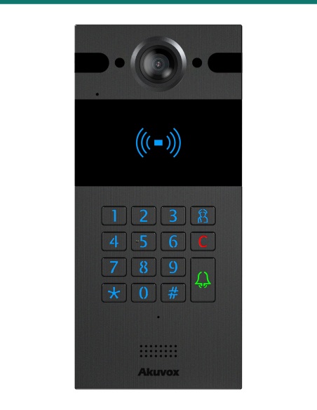 Akuvox R25K Black 4MP Wide-Angle SIP Video Door Phone with Keypad — AK-R25K-BLACK