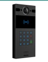 Akuvox R25K black door phone — left three-quarter view