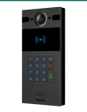 Akuvox R25K black door phone — right three-quarter view