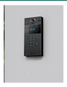 Akuvox R25K black door phone surface-mounted on an outdoor wall