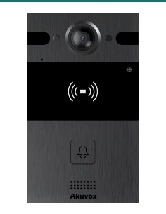 Akuvox R25A black door phone — front