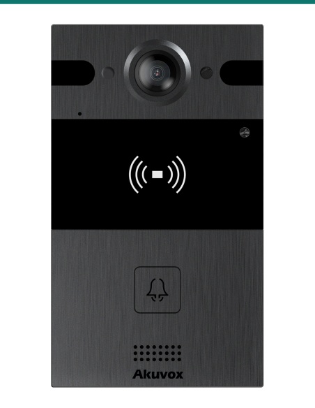 Akuvox R25A Black 4MP Fisheye Single-Button SIP Video Door Phone — AK-R25A-BLACK