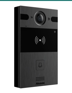 Akuvox R25A black door phone — front 2