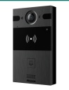 Akuvox R25A black door phone — right three-quarter view