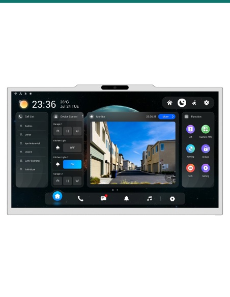 Akuvox X937A White 15.6-inch Android AI Indoor Monitor with 5MP Camera, HDMI Input and Wi-Fi 6 — AK-X937A