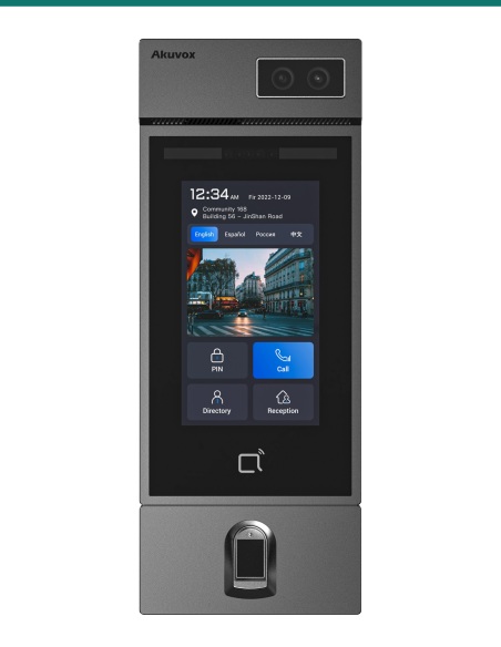 Akuvox S535 5″ Facial Recognition Door Phone with Fingerprint Module Kit — AK-S535-F-KIT
