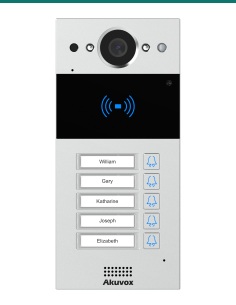 Akuvox R20B 5-button door phone — front