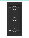 Akuvox R20K / R25K black in-wall installation kit — front
