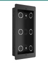 Akuvox R20K / R25K black in-wall installation kit — left three-quarter view