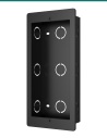 Akuvox R20K / R25K black in-wall installation kit — right three-quarter view