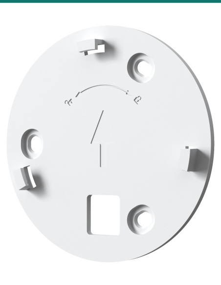 Akuvox MR01 radar sensor — on the ceiling mounting bracket