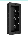 Akuvox X912 in-wall box and decoration panel — left three-quarter view