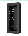 Akuvox X912 in-wall box and decoration panel — right three-quarter view