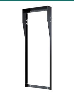 Akuvox X915 black in-wall rain cover — right three-quarter view